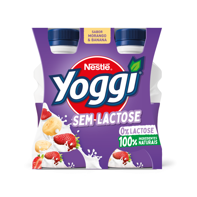 Yoggi Sem Lactose Morango Banana | NESTLÉ